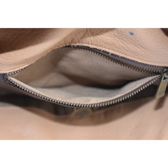 Mulberry Roxanne Whipstitch Brown & Tan Soft Leather Buckle Handbag Satchel - Picture 13 of 16